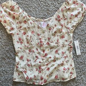Off the shoulder floral top